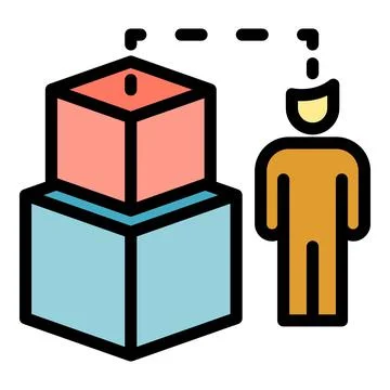 Test interaction icon color outline vector Stock-Illustration