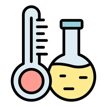 Test lab flask icon vector flat Stock Illustration