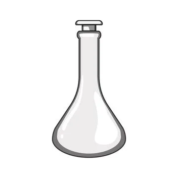 Test laboratory glassware cartoon vector illustration 스톡 일러스트
