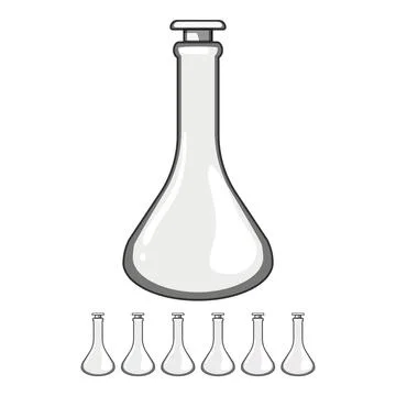 Test laboratory glassware cartoon vector graphic イラスト素材