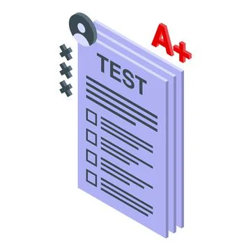 Test learning icon isometric vector. Lms online Stock-Illustration