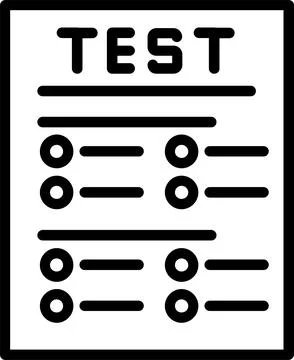 Test Line Icon Design Stock Illustration