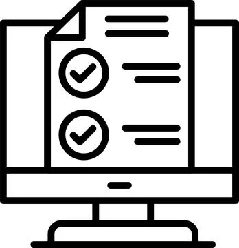 Test Line Icon Design Stock Illustration