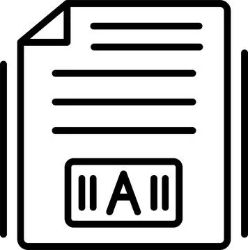 Test Line Icon Design Stock Illustration