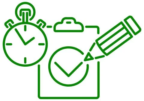 Test Line Icon Illustrazione stock