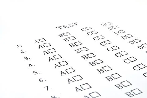 The test list on the examination Stock Photos