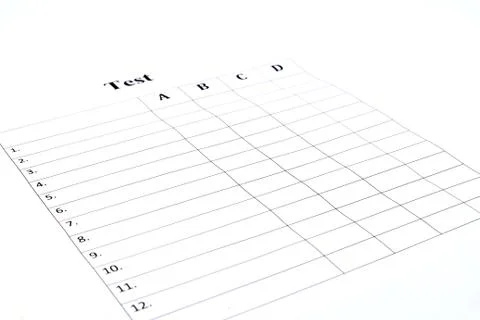 The test list on the examination Stock Photos