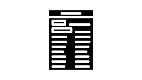Test list glyph icon animation Stock Footage 326742271