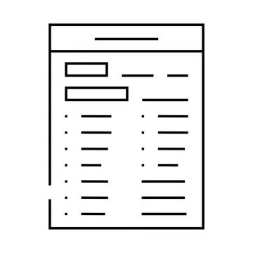 Test list line icon vector illustration Illustrazione stock