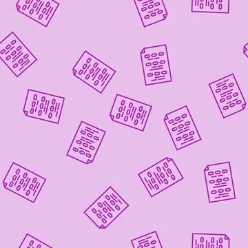 Test list line seamless pattern Stockillustratie