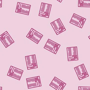 Test list line vector seamless pattern 库存插图