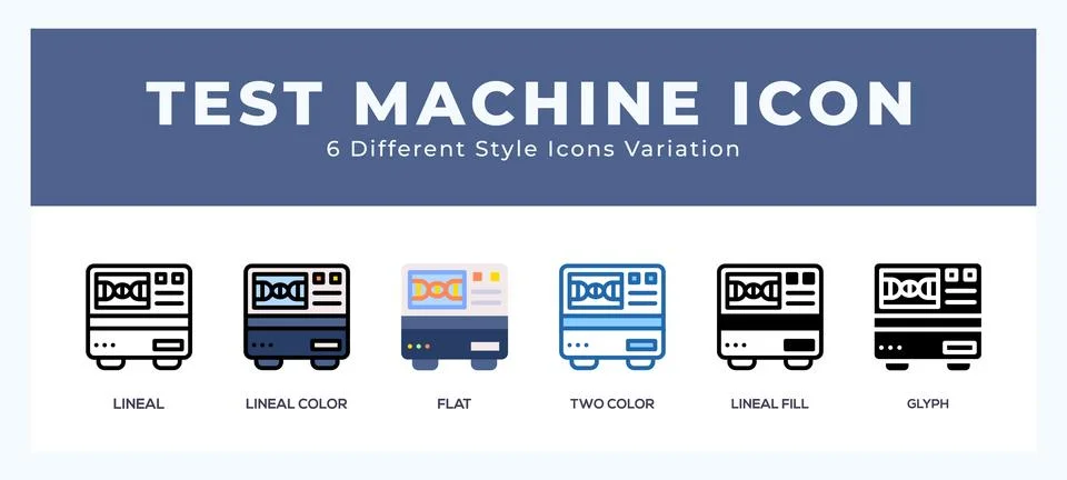 Test machine set of vector icon. For web. and mobile app 스톡 일러스트