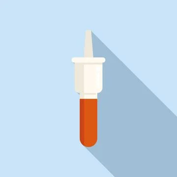 Test medical icon flat vector. Clinic kit Stock Illustration