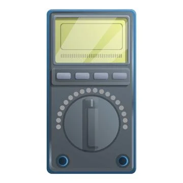 Test multimeter icon, cartoon style Stock Illustration