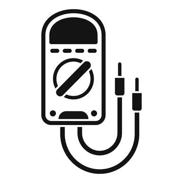Test multimeter icon, simple style Stock Illustration