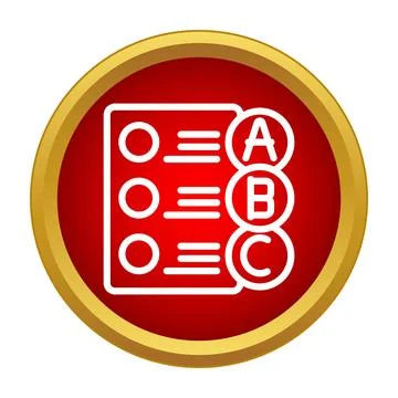 Test multiple choice question form survey icon 스톡 일러스트
