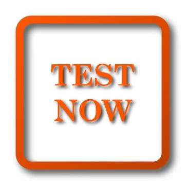 Test now icon. Internet button on white background.. Stock Illustration