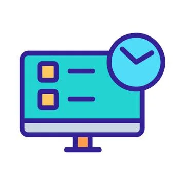 Test online being an icon vector. Isolated contour symbol illustration Stock Illustration