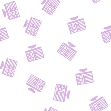 Test online glyph vector seamless pattern Illustrazione stock