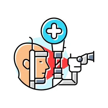 Test optometry vision eye color icon vector illustration Illustrazione stock