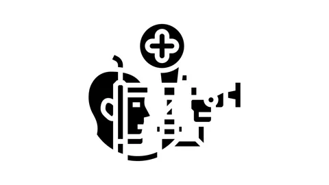 Test optometry vision eye glyph icon animation 스톡 동영상 326143007