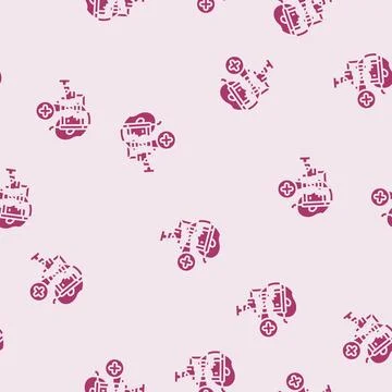 Test optometry vision eye glyph seamless pattern Stock Illustration