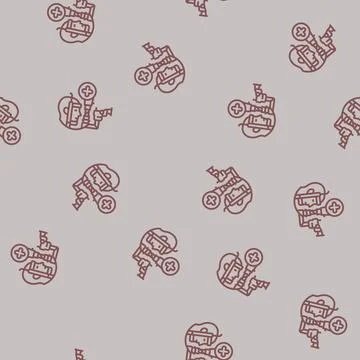 Test optometry vision eye line seamless pattern Stock Illustration