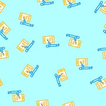 Test optometry vision eye vector seamless pattern Stock Illustration