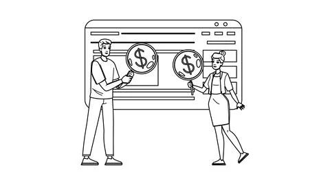 Test paid search vector 스톡 일러스트