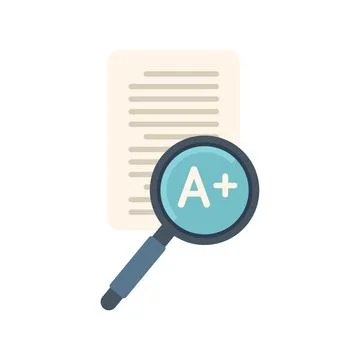 Test paper icon flat vector. Check form Stock Illustration