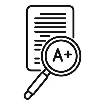 Test paper icon outline vector. Check form Stock Illustration