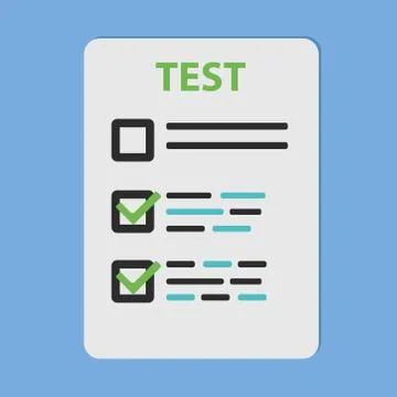 Test paper Stock Illustration