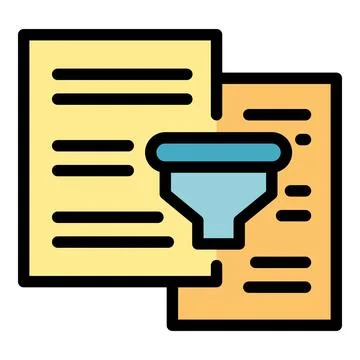 Test papers icon vector flat Stock Illustration