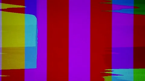 Test Pattern Analog Glitch 02 Vídeos de archivo 133616092