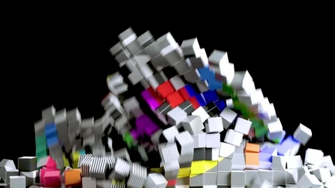 Test Pattern Fragment And Fall Stock Footage 253431167