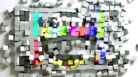 Test Pattern Fragment And Fall Stock Footage 253431171