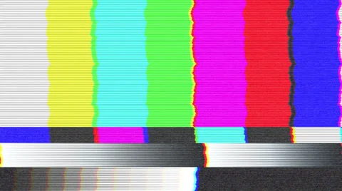 Test pattern TV, bad signal (25 fps) Stock Footage
