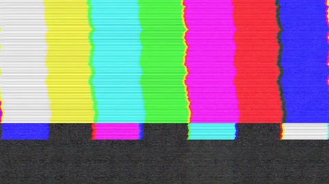 Test pattern TV, bad signal (29,97 fps) Stock Footage 35036406