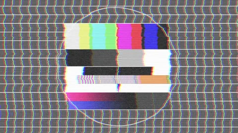 Test pattern TV, bad signal (29,97 fps) Stock Footage 35062539