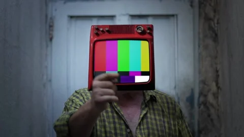 Test Pattern TV Man. Stock Footage 114642539