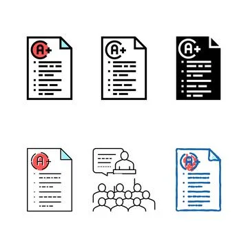Test perfect result color styles icon vector イラスト素材