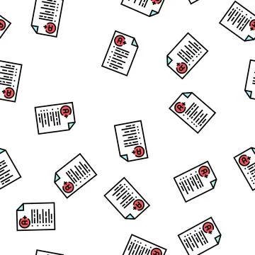 Test perfect result vector seamless pattern Illustrazione stock