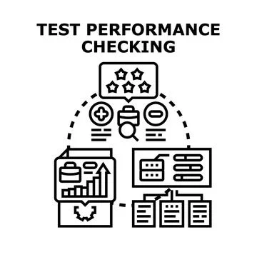 Test performance checking vector illustration concept Stock Illustration