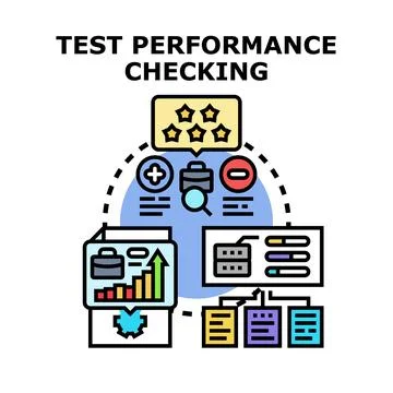 Test performance checking vector illustration concept Illustrazione stock