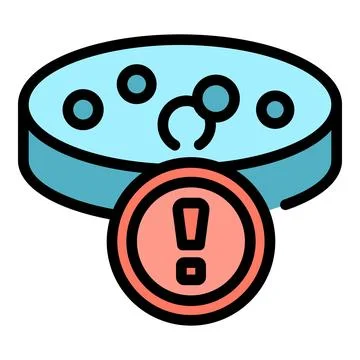 Test petri dish icon vector flat Stock Illustration