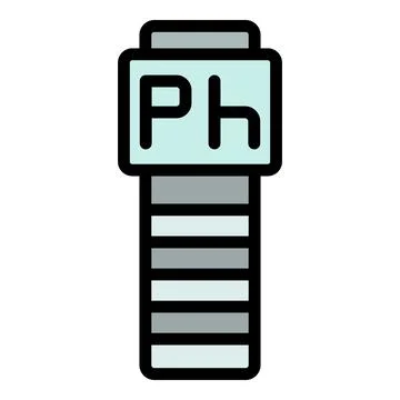 Test ph meter icon vector flat Stock Illustration
