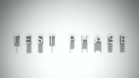 Test Phase 3D title animation with shadows on a white background Stock Footage 296718719