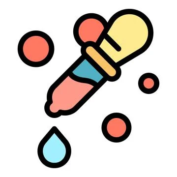 Test pipette icon vector flat Stock Illustration
