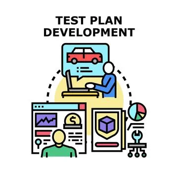 Test plan development process for quality assurance engineering イラスト素材