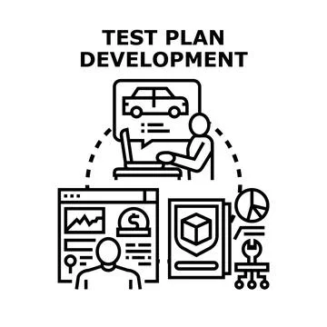 Test plan development process for quality assurance engineering イラスト素材